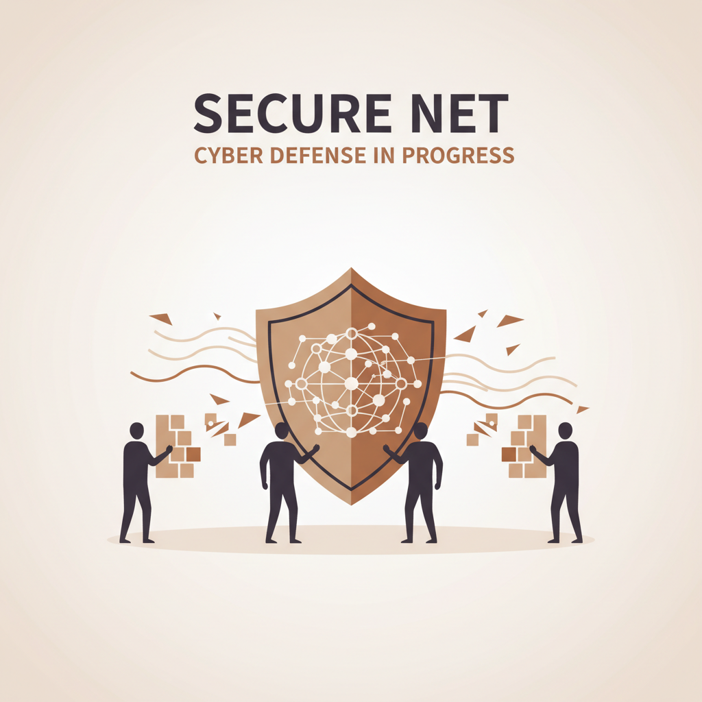 Dijital veri güvenliği ve ağ koruması illüstrasyonu